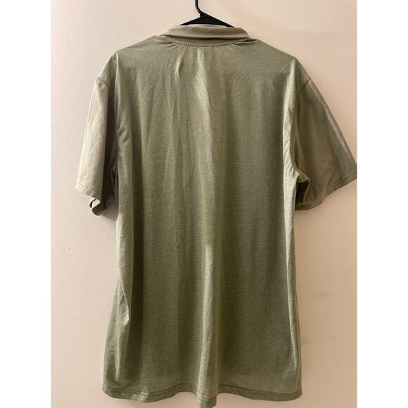 Eddie Bauer Mens XL FreeDry Polo Shirt Pocket Short Sleeve Mesh Back Green - Picture 2 of 9